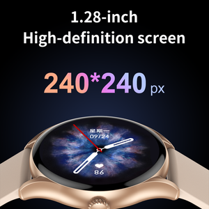 ساعة ذكية مقاومة للماء IP68 مع ميزة الاتصال عبر البلوتوث، تقيس ضغط الدم ودرجة الحرارة ومعدل ضربات القلب، جهاز تتبع للياقة البدنية والرياضة للرجال والنساء - Product Image 3