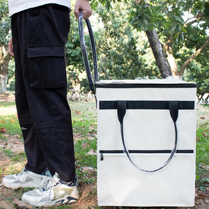 Sac de courses pliable robuste à roulettes, sac de courses réutilisable avec roues et poignée - Product Image 5