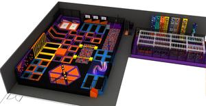 Parque de Trampolines Interactivo para Interiores, Parque de Atracciones con Toboganes, Gran Parque de Trampolines con Foso de Espuma - Product Image 2