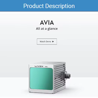 Capteur LiDAR Livox Avia - Longue portée 450m, Haute précision, IP67, Triple retour, IMU intégré, 200Hz, M12, Champ de vision large, Cartographie robotique, V2X
