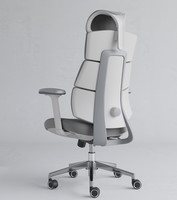 Chaise de bureau de direction ergonomique et confortable Chaises de bureau d'ordinateur en tissu maillé d'entreprise à dossier haut de luxe