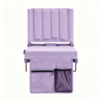 Chaise de stade moderne et portable en tube d'acier pliable avec dossier rembourré pour événements sportifs en plein air, festivals, vente en gros