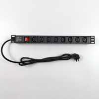 Venta al por mayor de fábrica 8 Way Pdu C13 19 "" Rack Mount Power Strip Modularized Multi-funcional Power Cabinet Power Strip