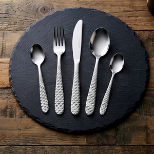 Ensemble de couverts en acier inoxydable poli miroir, finition diamant, idéal pour les dîners de luxe, les mariages, les fêtes et les restaurants. - Product Image 1