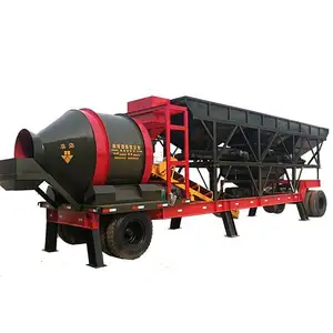 Professional System Model Of Mixer JZM500 25m3/h 35m3/h Drum Mobile Concrete Batching Plant