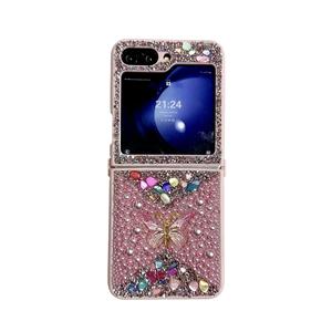 Luxe Bling Strass Téléphone étui pour samsung Z Flip 3 <span class=keywords><strong>4</strong></span> 5 6 7 Housse De Protection Glitter Sparkle Diamant Perle Papillon Conception - Product Image 5