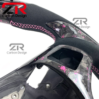 Volant en cuir suédé personnalisé avec LED et carbone forgé pour BMW M3 M1 M2 E93 E82 E36 E46 E60 E84 E87 E90 E92 335 335i 320d 330i