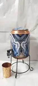 Distributeur d'eau en cuivre de grande capacité fabriqué en Inde, durable et élégant, disponible en formes et en designs personnalisés - Product Image 3