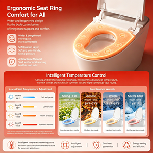 WC Intelligente con Sedile Antibatterico, Lavaggio Elettrico, Scarico Silenzioso, Sensore a Copertura Totale, <span class=keywords><strong>per</strong></span> Bagno e Uso Domestico - Product Image 5