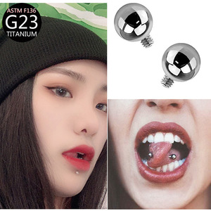 Billes et cônes de remplacement en titane G23 à filetage externe, accessoires de piercing pour lèvre, sourcil, nombril, langue, bijoux corporels DIY - Product Image 5