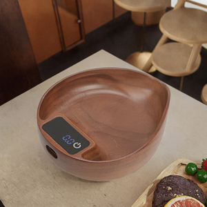 2kg 0,1g USB-Typ-C-Aufladung messen Kompakter tragbarer Blatts chirm Walnussholz körper Digitale Küchen kaffee waage mit Timer - Product Image 3
