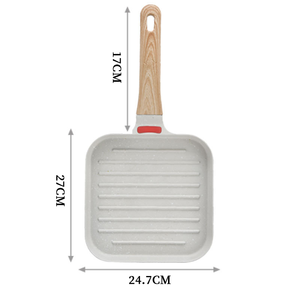 Best Selling Outdoor BBQ <strong>Grill</strong> <strong>Pan</strong> Luxury Square <strong>Frying</strong> <strong>Pan</strong> Steak <strong>Pan</strong> with Granite Coating Metal Cookware - Product Image 6