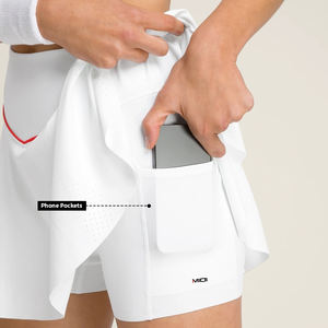 زي نسائي مخصص للتنس ، جيوب داخلية للإناث ، ملابس رياضية مضادة للوهج ، ملابس تنس كاجوال ، شورت جولف 2 في 1 ، تنورات نسائية - Product Image 3