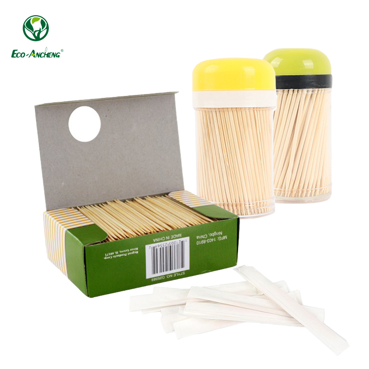 Cheap price birch wood toothpick for food flat wooden toothpicks