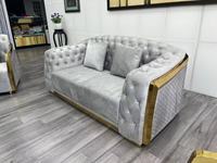 Ensemble de canapés en velours de style design moderne, meubles de salon simples, base en acier inoxydable pour bureau à domicile, hôtel, tissu en velours