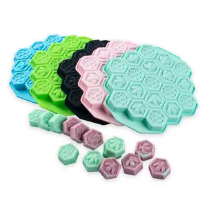 19 Cavity Silicone Honeycomb DIY Ice Lattice Ice Maker Soap Mold Chocolate Cake Baking Tools