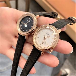 Scottie-Reloj de pulsera de cuarzo con esfera redonda para mujer, elegante, de lujo, de cuero, con diamantes - Product Image 3