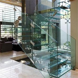 Kit <span class=keywords><strong>d</strong></span>'<span class=keywords><strong>escalier</strong></span> DIY <span class=keywords><strong>en</strong></span> acier carbone avec marches <span class=keywords><strong>en</strong></span> verre trempé stratifié de qualité supérieure, fabrication Foshan, <span class=keywords><strong>escalier</strong></span> à poutre simple avec garde-corps <span class=keywords><strong>en</strong></span> verre - Product Image 2
