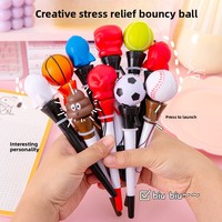 Cadeaux originaux, stylo rebondissant en plastique PU, anti-stress, rebond lent, impression UV, encre multicolore, papeterie amusante pour le bureau