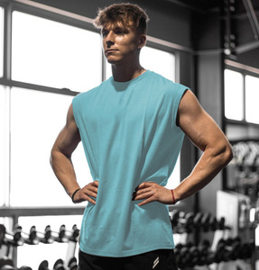<b>Men</b> Sports Sleeveless Shirts Custom logo Quick Drying tank Tops Small Stand Neck Gym Sports Vest Breathable Casual <b>Singlets</b> - Product Image 5