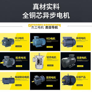 Motor de CA Trifásico Jiegong YE3/YE4 de 11KW, Carcasa de Hierro/Aluminio, Motor Asíncrono para Compresor con Velocidad de 1400 rpm, Protección Integrada - Product Image 4