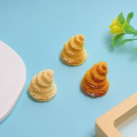 50 pièces/ensemble Cabochons en résine mignons en forme de gâteaux et pains, embellissements pour scrapbooking DIY, mini décorations de sucreries, accessoires de bijoux, décorations de téléphone