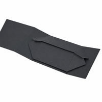 Caja de Regalo Plegable Negra de Lujo con Logotipo Personalizado, Caja de Embalaje de Cartón Rígido Magnético al por Mayor con UV Localizado para Ropa