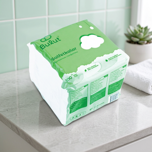 Serviettes en papier douces 1 pli Bulut 23x23cm Blanc neige 100x40 pièces Style sac - Product Image 3