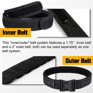 IDOGEAR Laser Cut Camo 2 "Quick Release Molle POM Hebilla Caza Nylon Duty Belt Combat Tactical Belt - Product Image 4