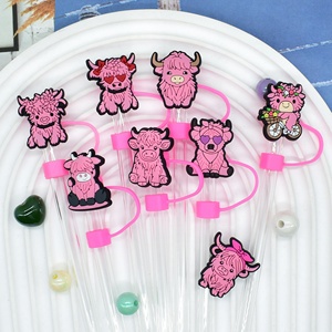 Oferta Especial: Nuevo Adorno Decorativo de Plástico Rosa con Diseño de Yak, Antipolvo, de 10mm, Universal para Fiestas - Product Image 1