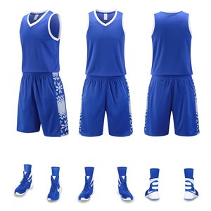 เสื้อบาสเก็ตบอลผู้ชายสีน้ำเงินเฮลลี่ เอนเนอร์เจติก บลู ปี 2026 แบบไม่มีแขน สำหรับฤดูร้อน น้ำหนักเบา คอวี ชุดกีฬา - Product Image 2