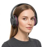 Casque de jeu sans fil le plus vendu, design en cuir, audiophile, avec réduction de bruit ENC, autonomie de plus de 20 heures pour DJ mobile
