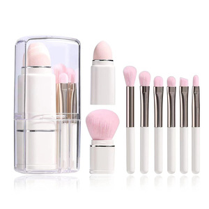 Ensemble de maquillage télescopique multifonctionnel HQ Mixed Proc Discount 8 en 1, outils de beauté synthétiques, comprend une houppette à poudre, un fard à paupières, un pinceau pour le visage - Product Image 2
