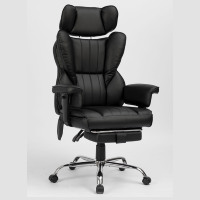Chaise de bureau de direction de luxe, nouveau style, ergonomique, dossier haut, robuste, inclinable, pour PDG, usage domestique, avec repose-pieds, pivotante à 360° pour longues sessions de travail