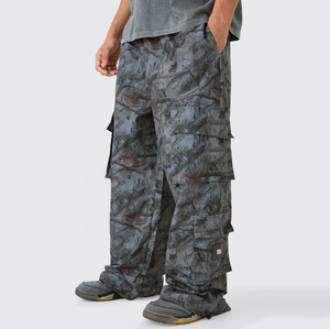 Aeedenim cotone 100% personalizzato di alta qualità vera Camo caccia <span class=keywords><strong>pantaloni</strong></span> impilati paracadute Mid carpentiere da <span class=keywords><strong>uomo</strong></span> <span class=keywords><strong>pantaloni</strong></span> Cargo personalizzati - Product Image 1
