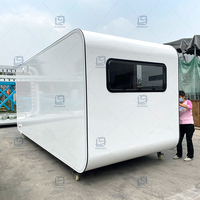 Cabine mobile de haute qualité en acier, petite maison, bureau, pod pour villa en plein air avec pièce cubique décorée à l'intérieur