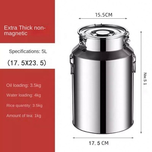 Réservoir <span class=keywords><strong>de</strong></span> stockage d'huile scellé en acier inoxydable 304 <span class=keywords><strong>de</strong></span> qualité alimentaire 15L/20L/28L/35L/42L/48L, baril <span class=keywords><strong>vide</strong></span> pour <span class=keywords><strong>vin</strong></span>, thé, lait, huile comestible - Product Image 6
