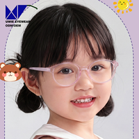 Monture de prescription ovale personnalisée OEM TR90 et silicone, taille 45-16-138, légère et confortable pour enfants et adolescents, partenaire d'expédition mondial