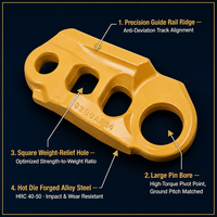 Chaîne de chenilles robuste pour excavatrice et bulldozer |   Acier forgé 35CrMnBM |   Pièces de rechange OEM Master Link