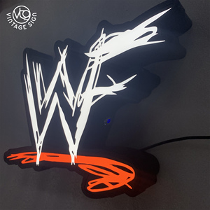 Enseigne lumineuse LED personnalisée style <span class=keywords><strong>WWE</strong></span>, affichage de logo 3D éclairé pour bar, salle de <span class=keywords><strong>jeux</strong></span> et décoration de fan pour mancave - Product Image 6