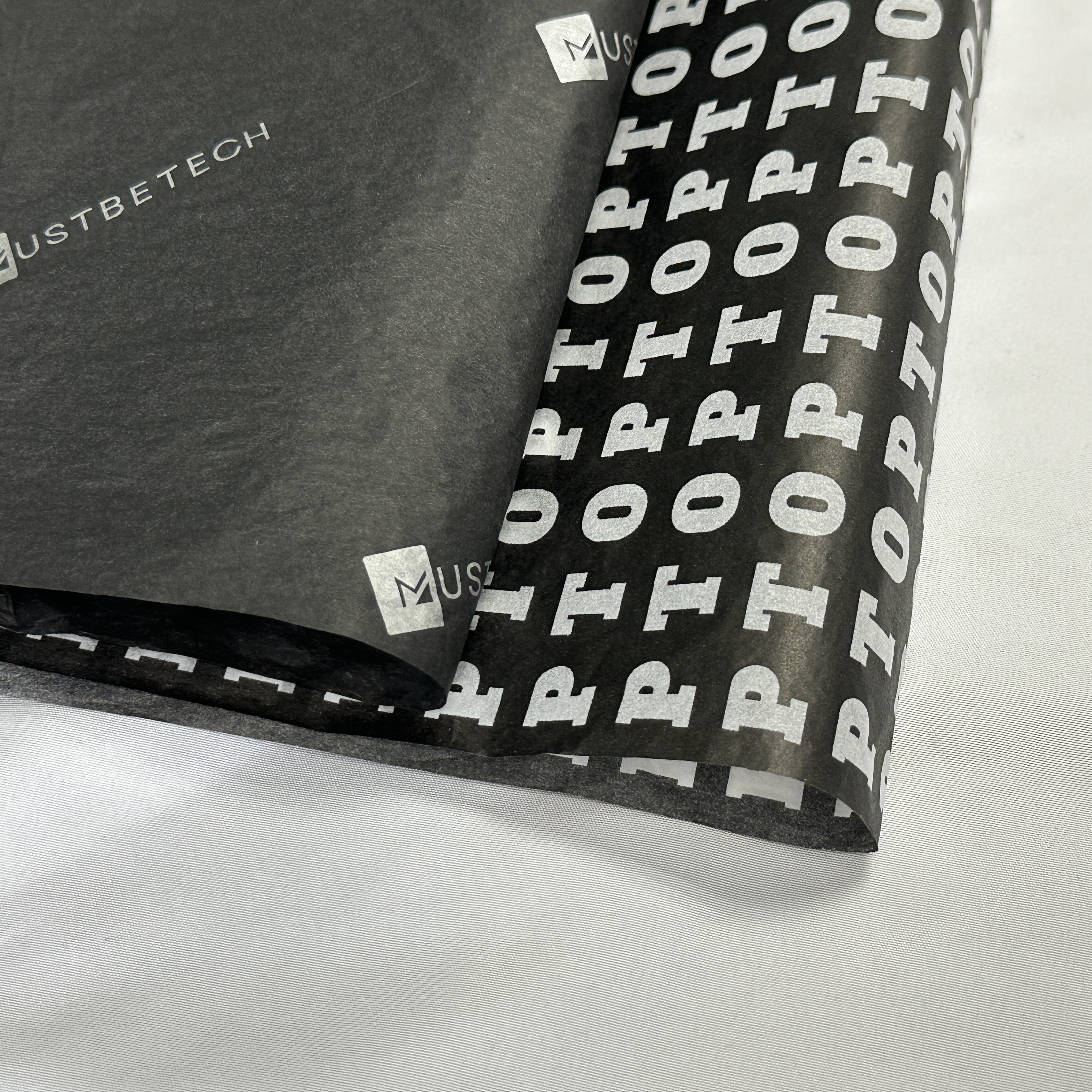 Luxury Custom Logo Print Paper Specialty Paper Recycled Materials White Black Wrapping Tissue Paper Packaging For Garment Gifts