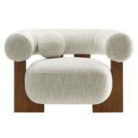 Fauteuils modernes ronds rembourrés, fauteuils d'appoint, canapé simple pour salon et chambre à coucher