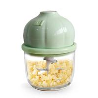 350ml Unieke Vormgegeven Glazen Mini Elektrische Knoflookhakker Draagbare Groente- & Babyvoedselprocessor