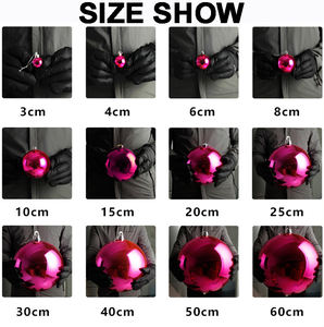 Grandi Palline di Natale Elettrolitiche Opache Scintillanti Luminose Decorative da Appendere per Centri Commerciali in Plastica - Product Image 2