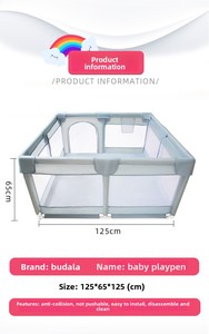 <span class=keywords><strong>Buda</strong></span> - Corralito Infantil <span class=keywords><strong>de</strong></span> Tela Lavable con Barra <span class=keywords><strong>de</strong></span> Seguridad para Bebés - Modelo BDL-KP002 - Product Image 6