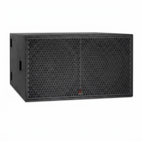 Subwoofer professionnel double de 18 pouces, 1200W, haute puissance audio pour stade et scène