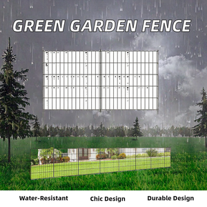 Hiện đại Thanh Lịch chống gỉ sắt rèn PVC 3D mô hình hàng rào vườn bảo trì thấp thiên nhiên áp lực điều trị chó qua hàng rào - Product Image 6