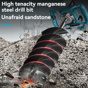 <span class=keywords><strong>Tarière</strong></span> <span class=keywords><strong>électrique</strong></span> sans balais au lithium, pelle à trous sans fil haute puissance, idéale pour la plantation d'arbres et le forage de poteaux de clôture - Product Image 2