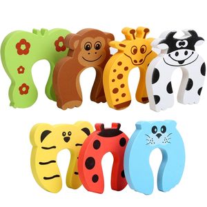 Topes de puerta de espuma Protector de dedo de puerta EVA Seguridad <span class=keywords><strong>Animal</strong></span> lindo Bebé Niño Cuidado infantil Colorido Cojín de Tope de puerta ecológico - Product Image 1