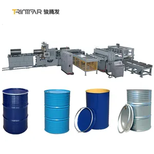 Fully Automatic 55 Gallon Steel Barrel Production Line / Steel Drum Making Machine